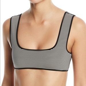 NWOT Marysia Tarpum Bay Striped Bikini Top 
Medium
